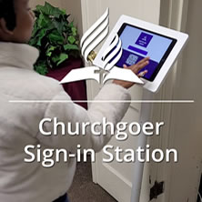 Church Sign-in & Check in Station with VidaMount Floor Stand