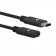 VidaPower High-Wattage USB-C Extension Cable (Black) - Both USB Ends / Iso View