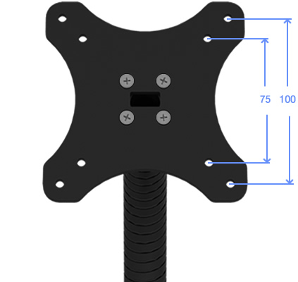 VESA 100-75 Compatible Surface Mount