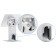 Rear / Detailed View, 360 Tilting VESA Surface Mount - White