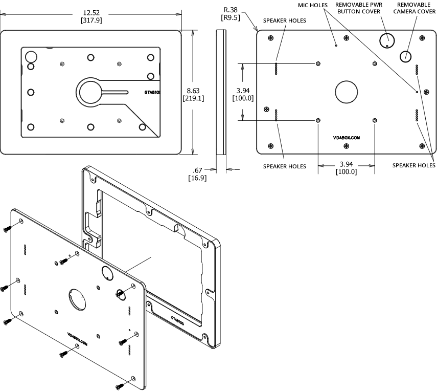 galaxy tab a8 dimensions