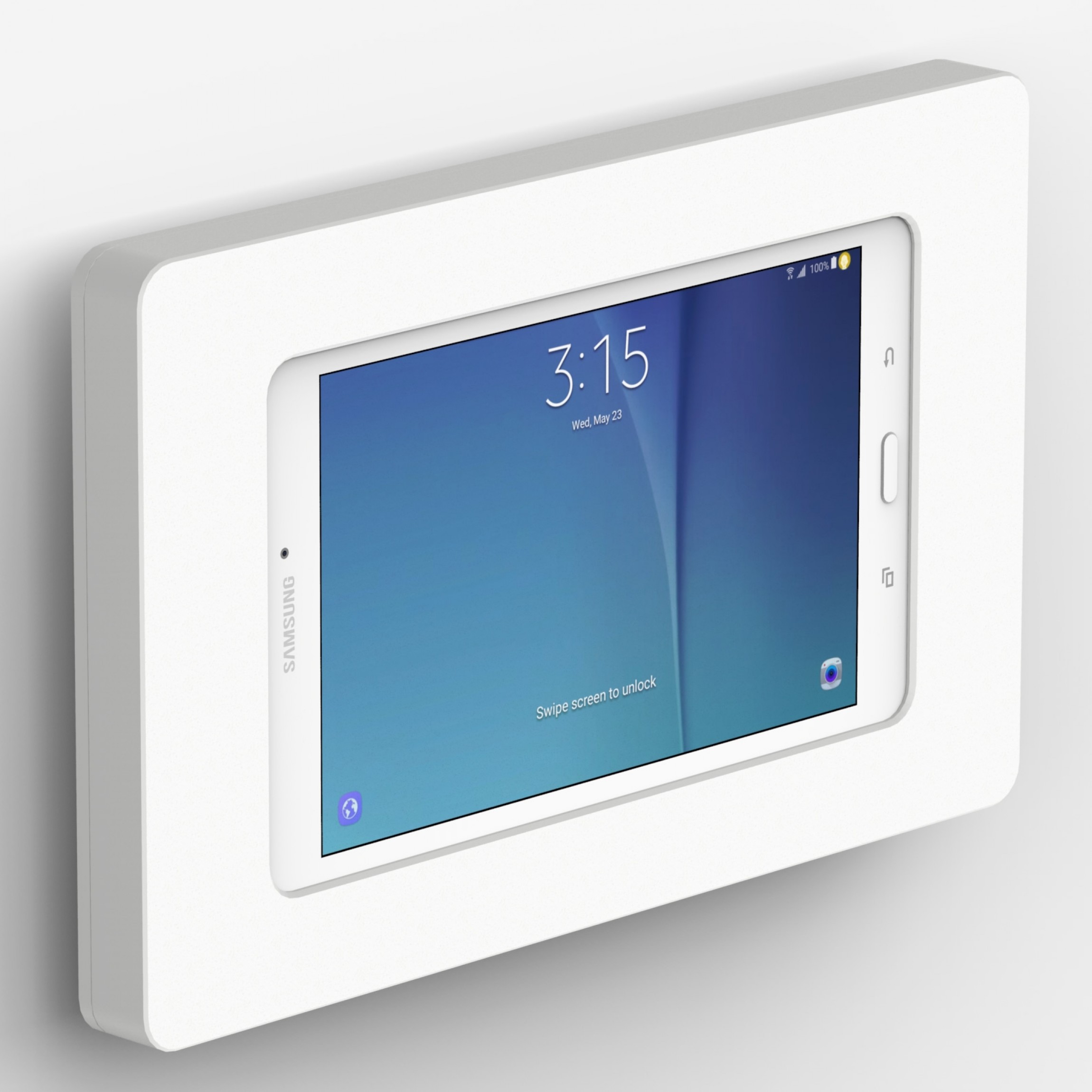 filosoof Illustreren groot VidaMount Fixed Slim Wall Samsung Galaxy Tab E 8.0 Tablet Mount - White